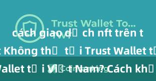 cách giao dịch nft trên trust wallet Không thể tải Trust Wallet tại Việt Nam? Cách khắc phục